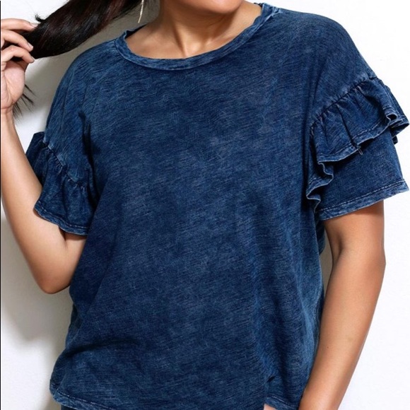 Universal Thread Ruffled Sleeve Top- XL - Picture 8 of 8